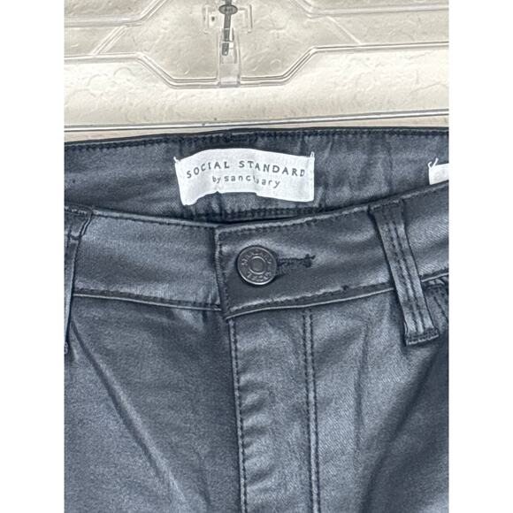 Social Standard by Sanctuary Faux Leather Ankle Skinny Pants Size 8 - Picture 8 of 11